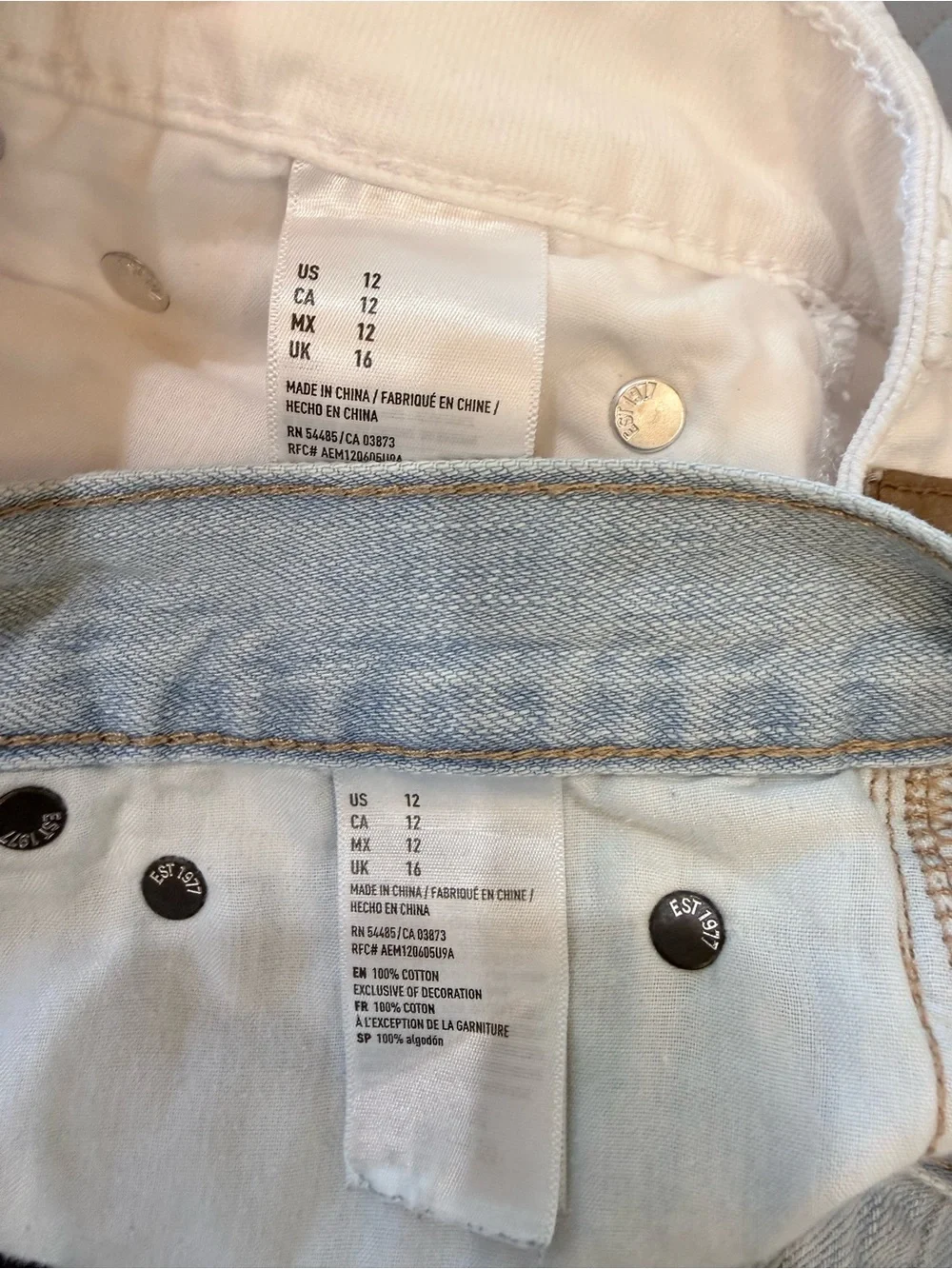 Lot of 2- American Eagle shorts - sz 12 - Picture 3 of 3